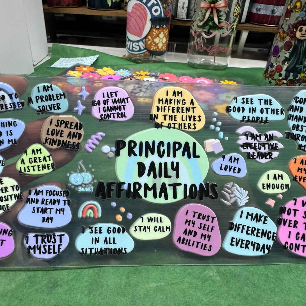 Principal affirmations UV DTF cup wrap